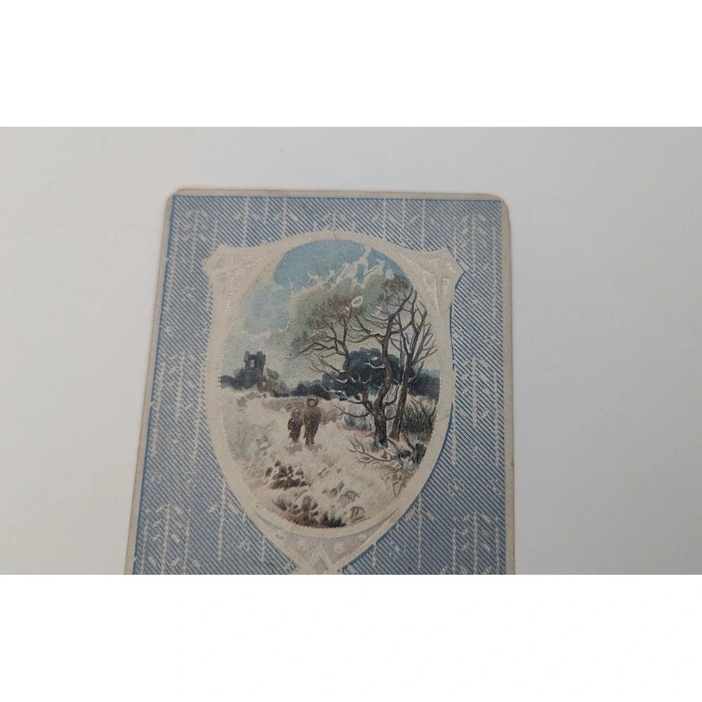 Vintage B.B. London Christmas Greeting Postcard Winter Scene Series X 53 Germany